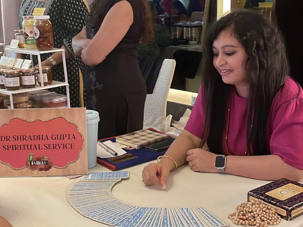 Shradha Gupta at a Tarot reading in Singapore